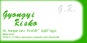 gyongyi risko business card